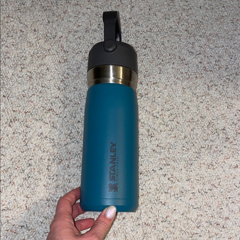 Stanley Blue Bottle with Black Cap